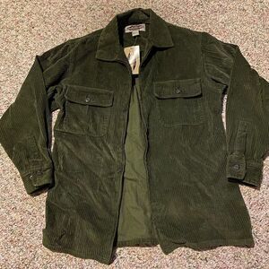 Vintage Olive Green Corduroy Shacket